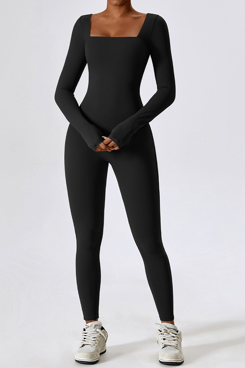 Serene Long Sleeve Jumpsuit - Black